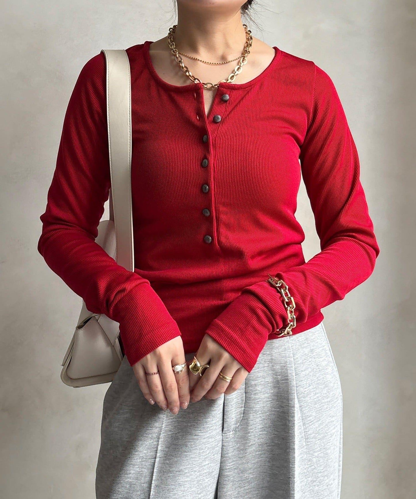 亨利領羅紋針織衫