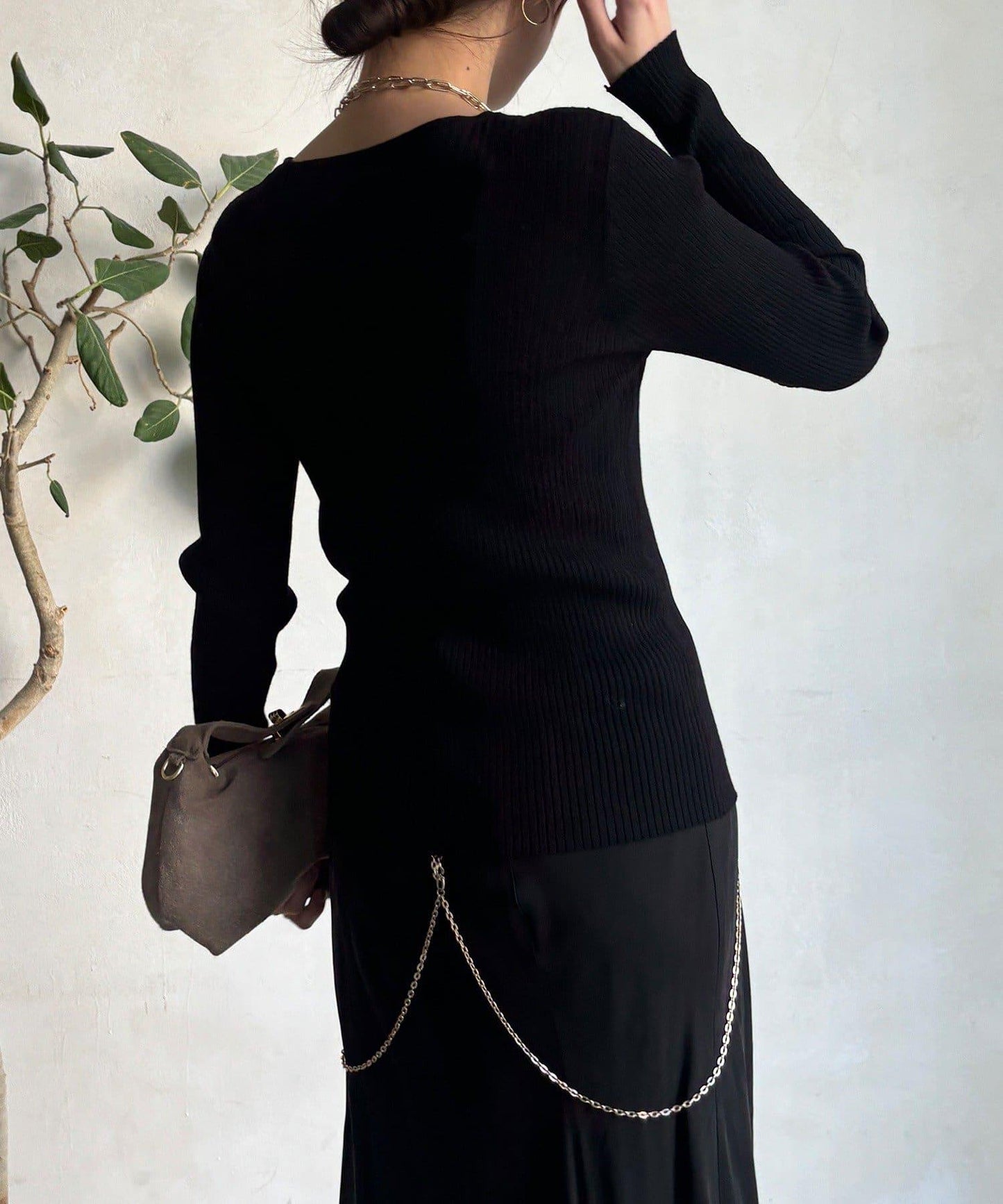 亨利領羅紋針織衫