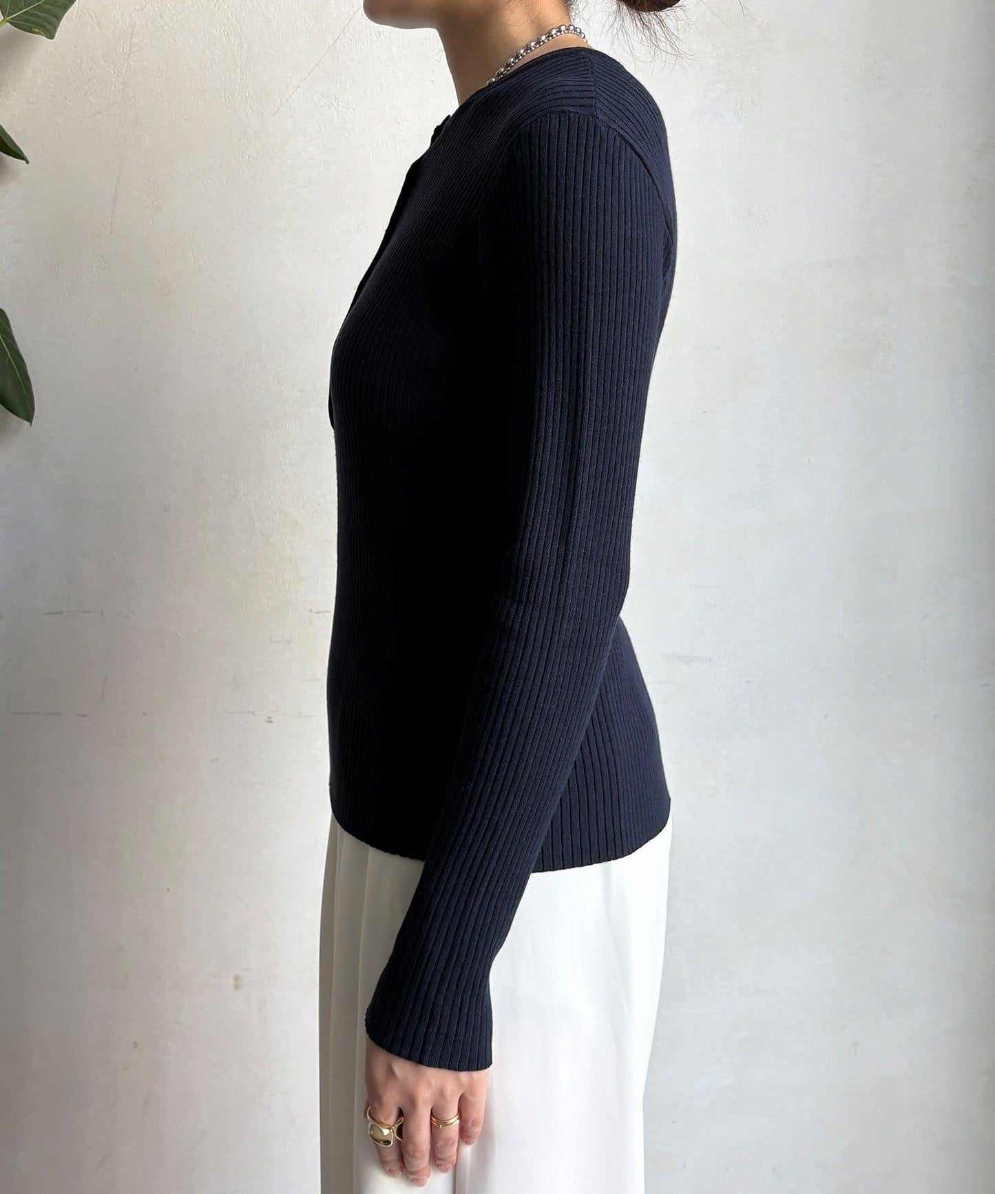 亨利領羅紋針織衫