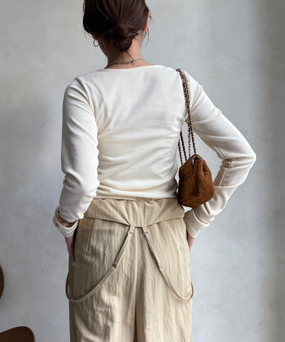 亨利領羅紋針織衫