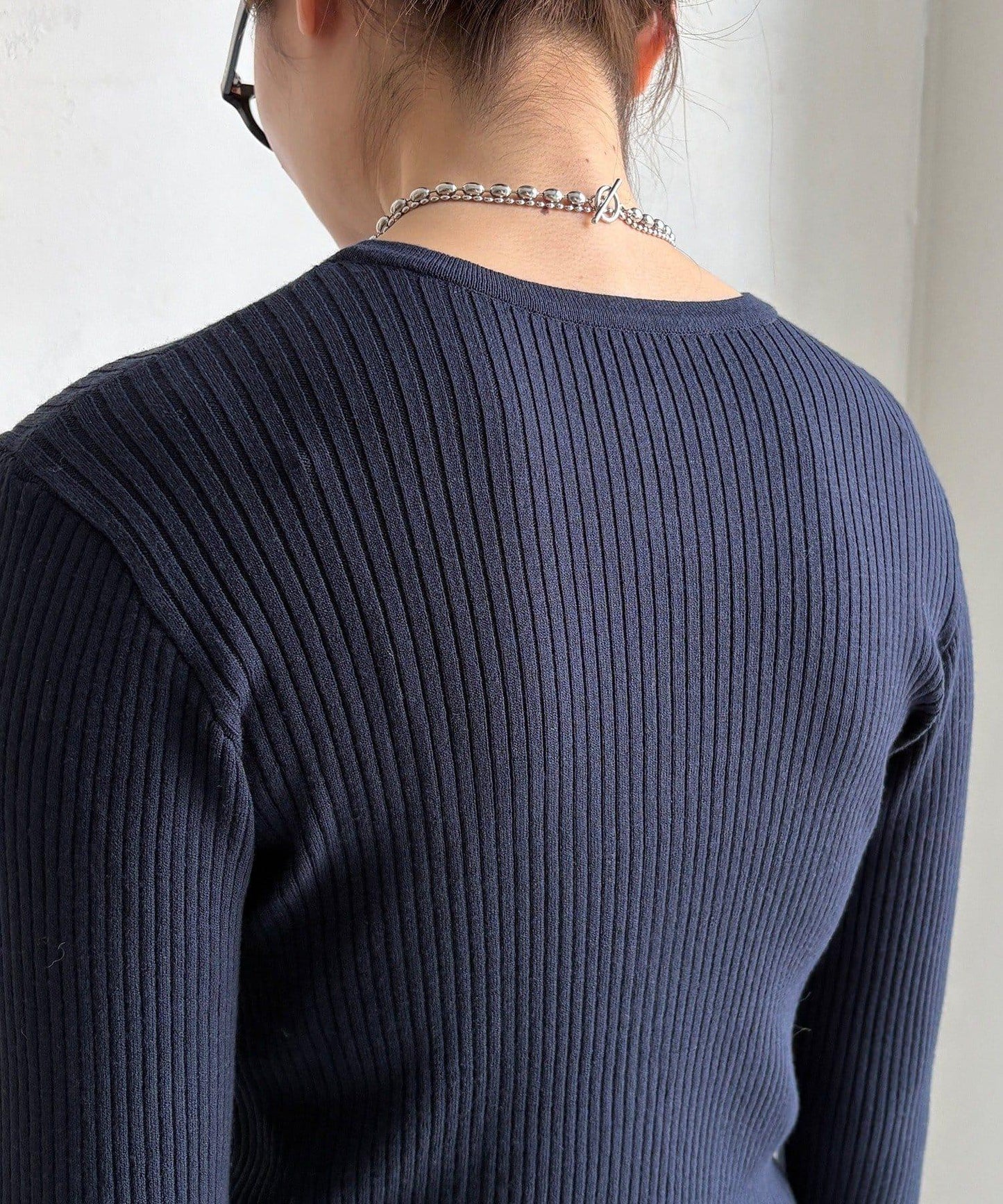 亨利領羅紋針織衫