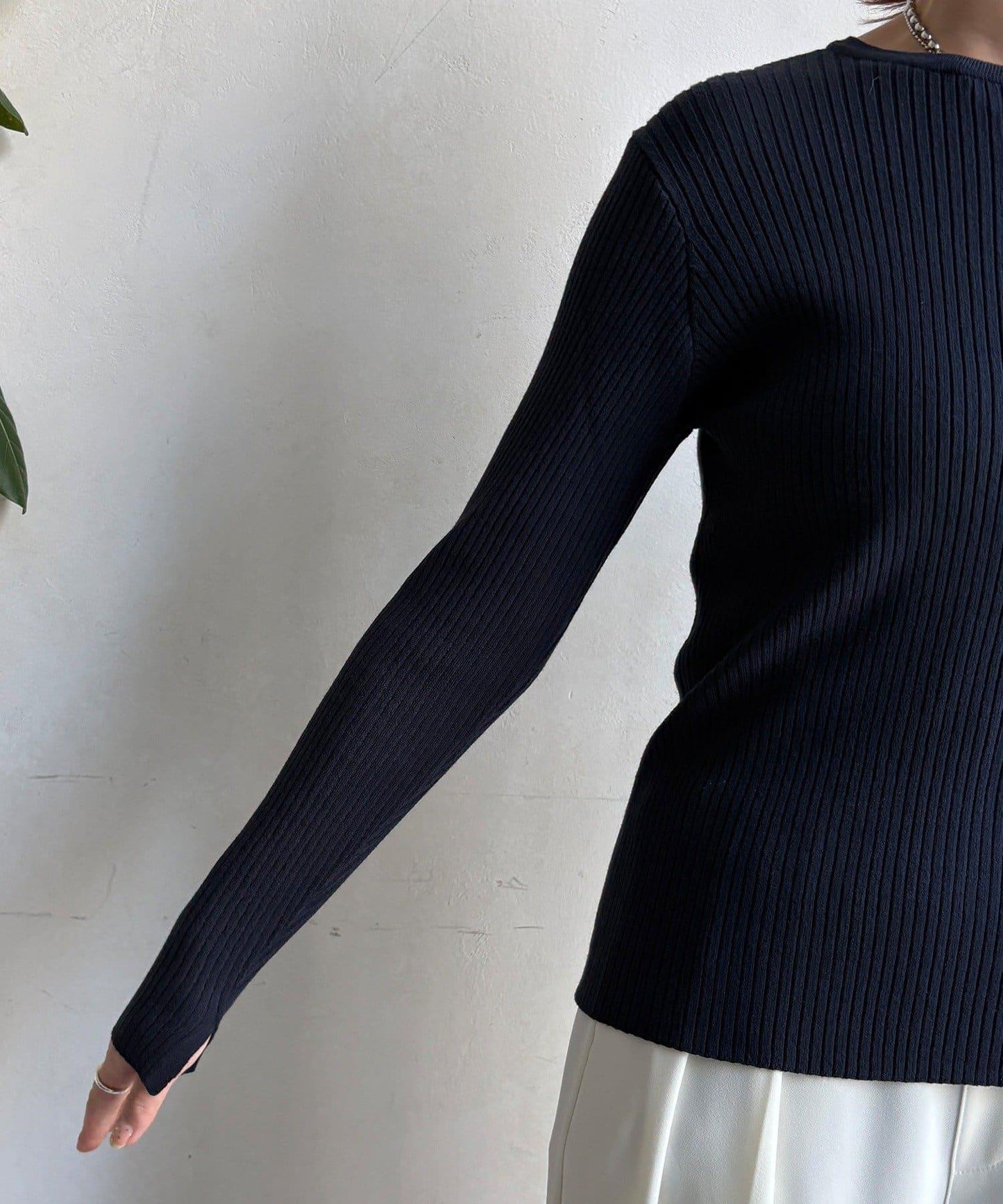 亨利領羅紋針織衫