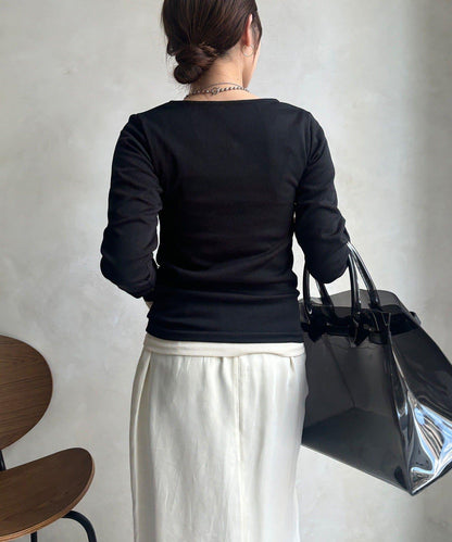 亨利領羅紋針織衫