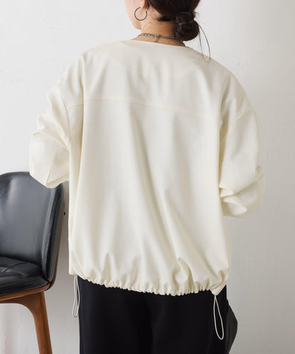 下襬抽繩短夾克