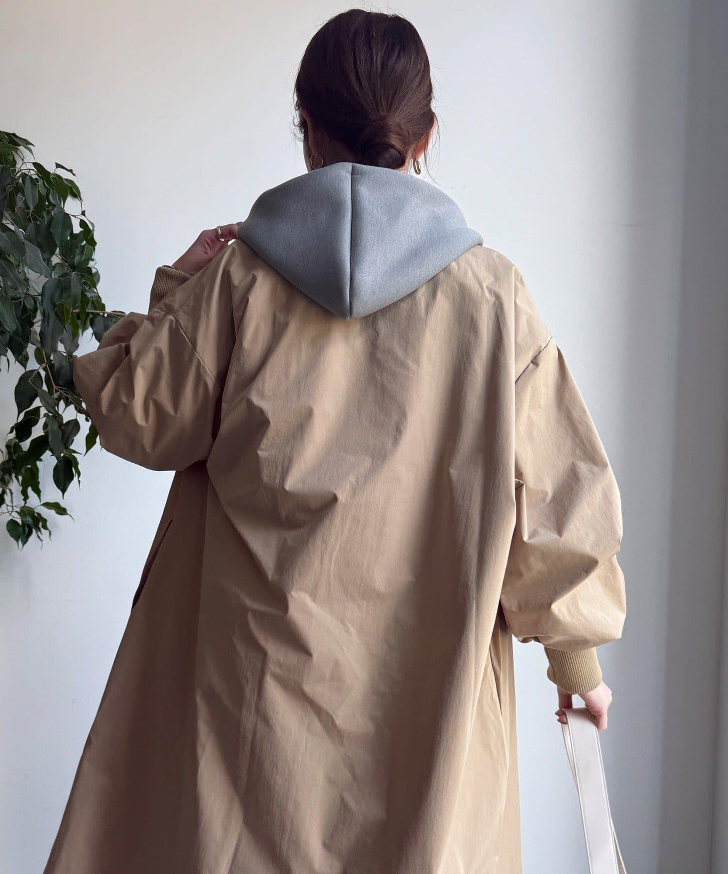 袖口羅紋輕薄大衣