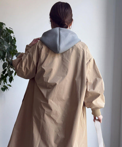 袖口羅紋輕薄大衣