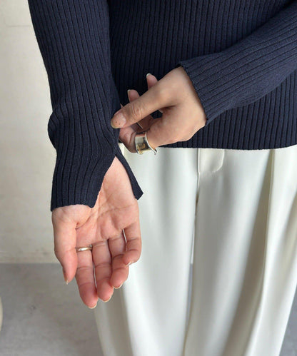 亨利領羅紋針織衫