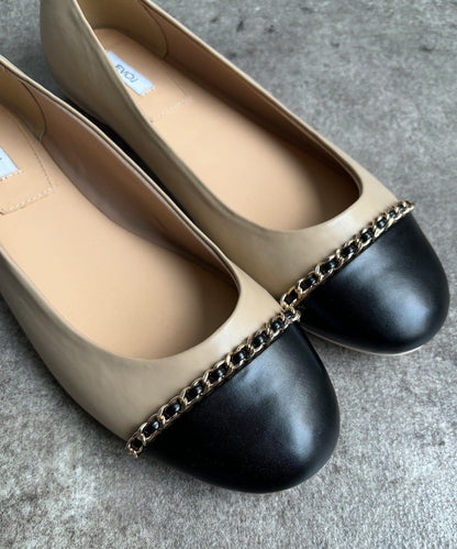 鏈條裝飾平底鞋