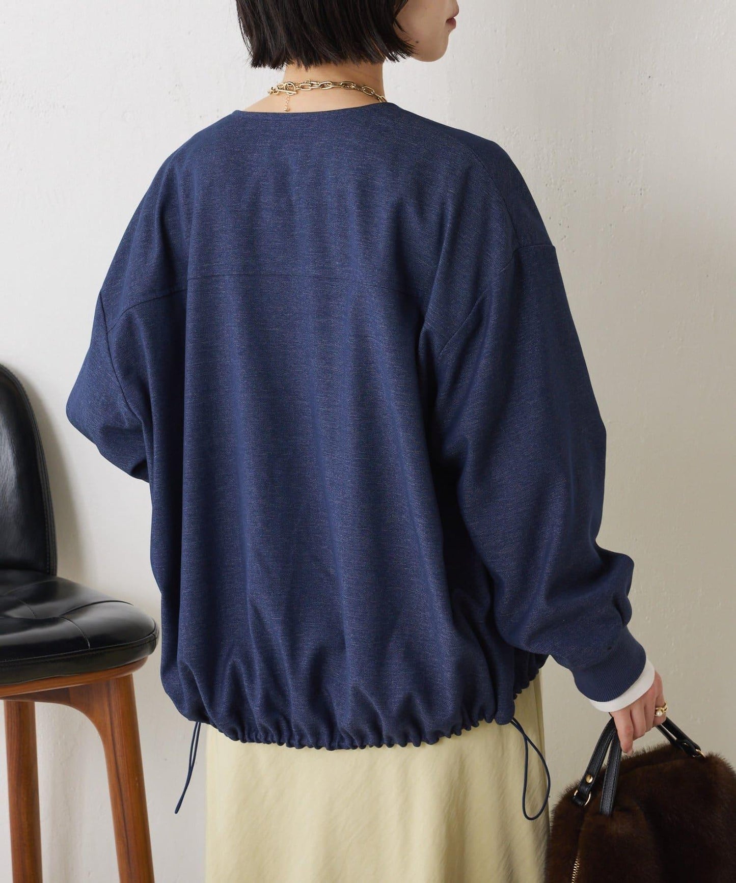 下襬抽繩短夾克