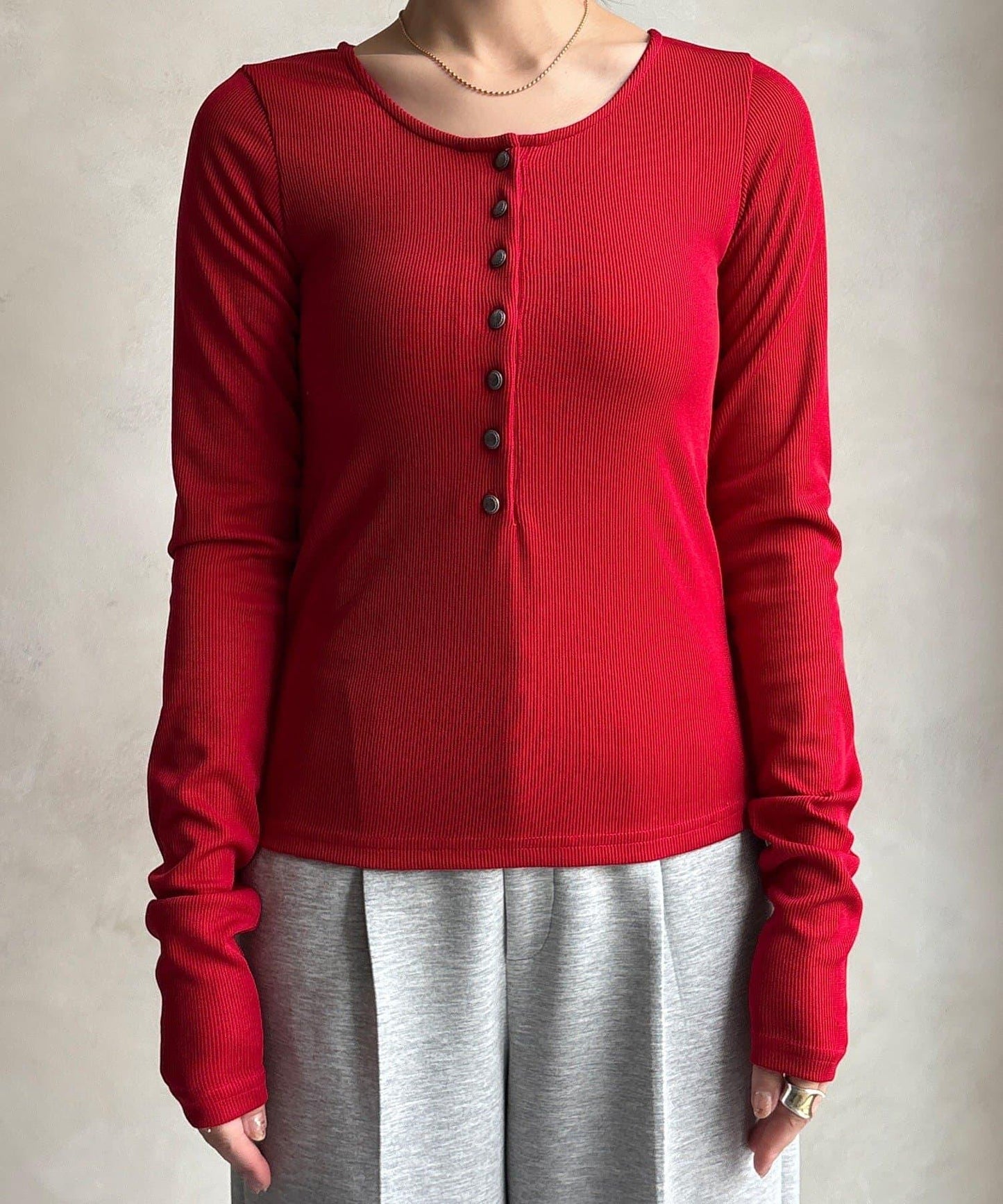 亨利領羅紋針織衫