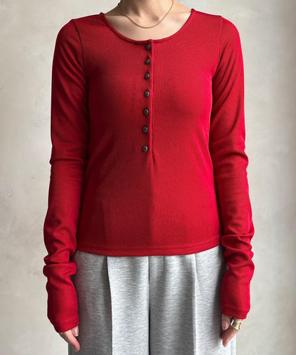 亨利領羅紋針織衫