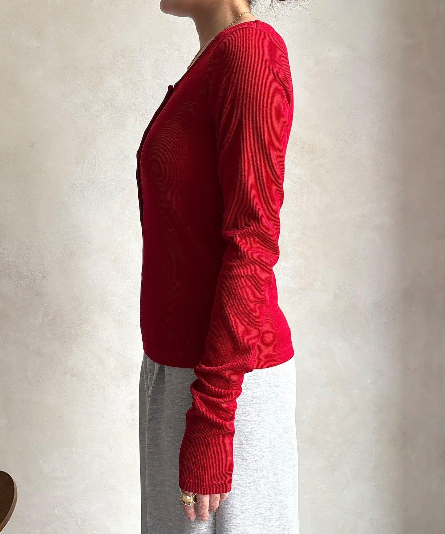 亨利領羅紋針織衫