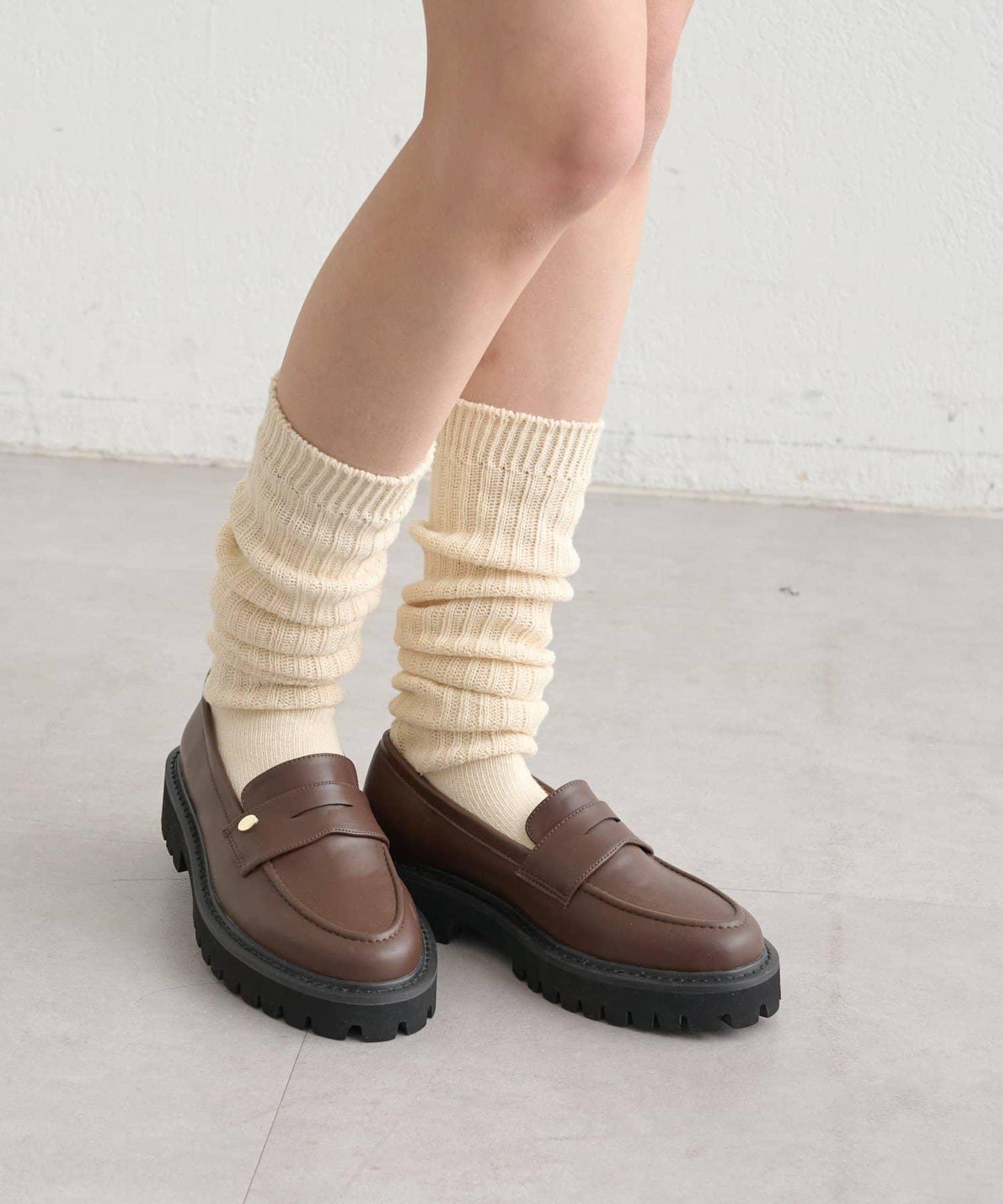 帶吊墜厚底樂福鞋