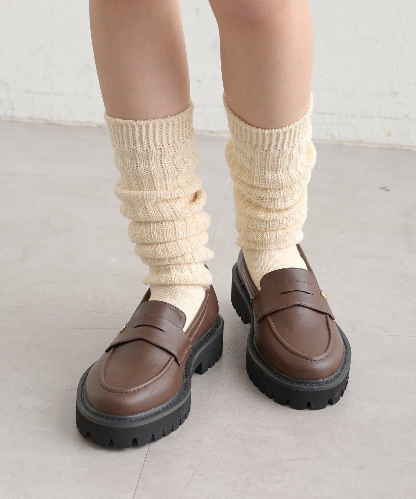 帶吊墜厚底樂福鞋