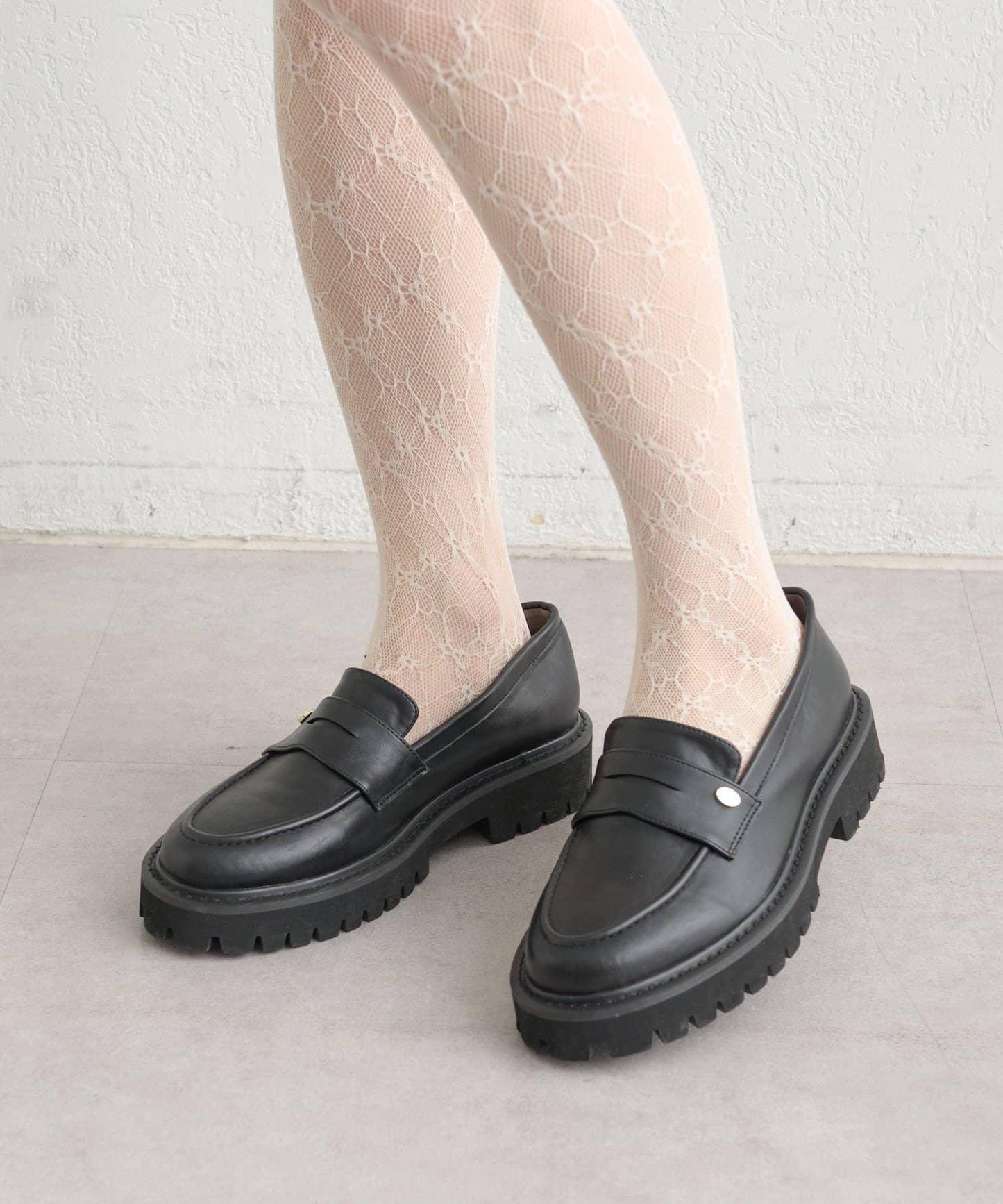 帶吊墜厚底樂福鞋