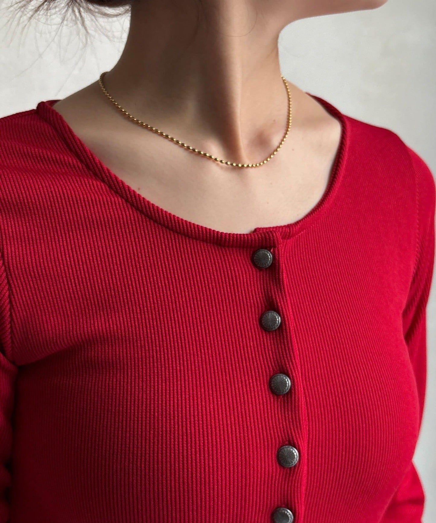 亨利領羅紋針織衫