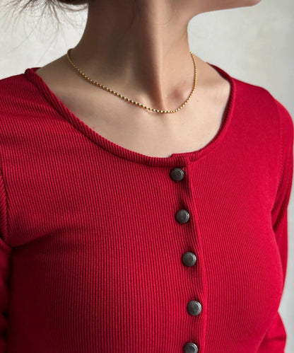 亨利領羅紋針織衫