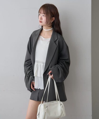 新色水鑽波點層疊下襬套頭衫