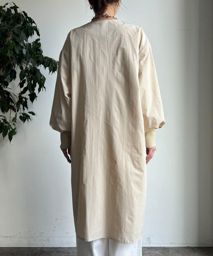 袖口羅紋輕薄大衣