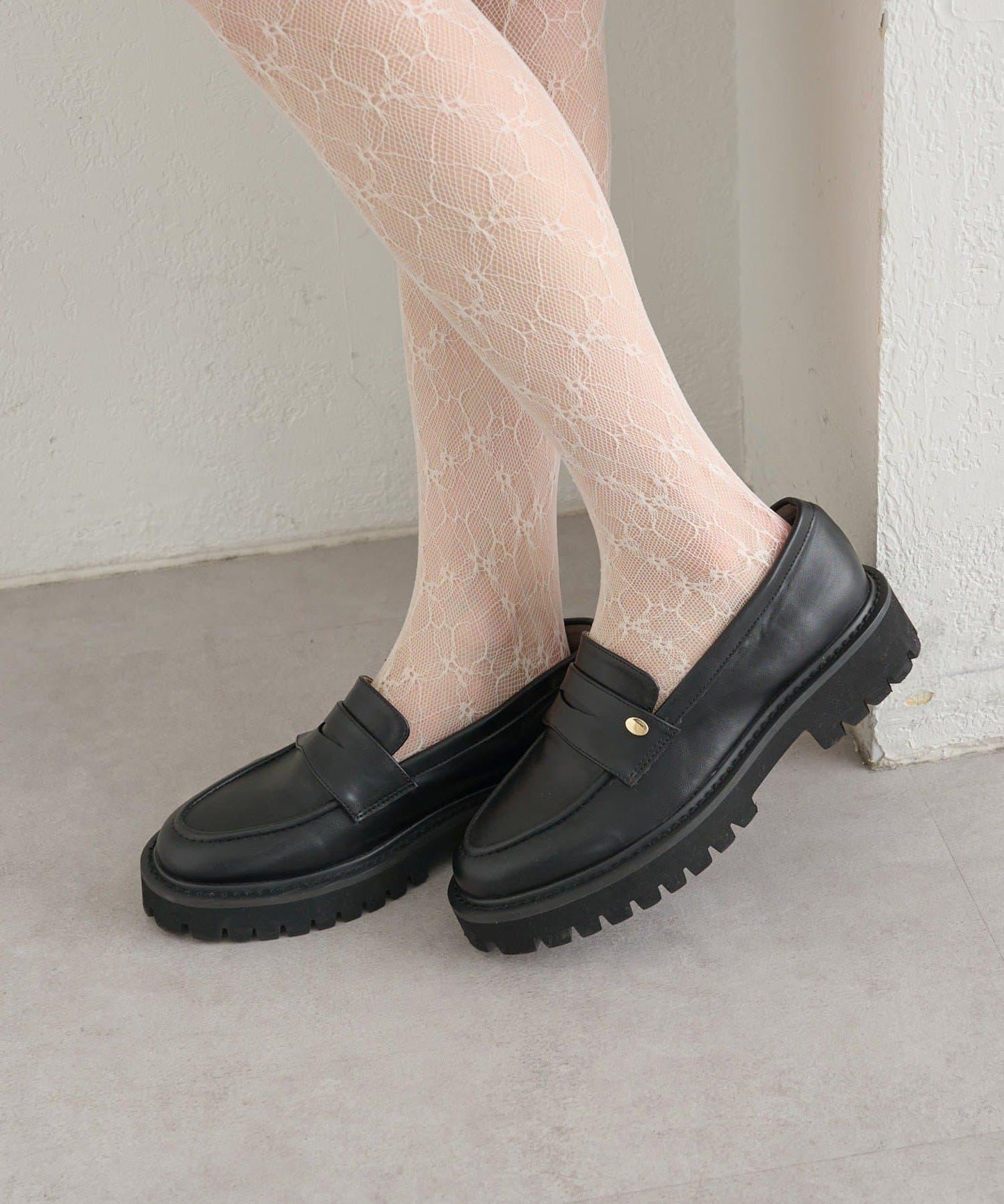 帶吊墜厚底樂福鞋