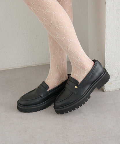 帶吊墜厚底樂福鞋