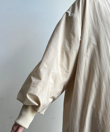 袖口羅紋輕薄大衣