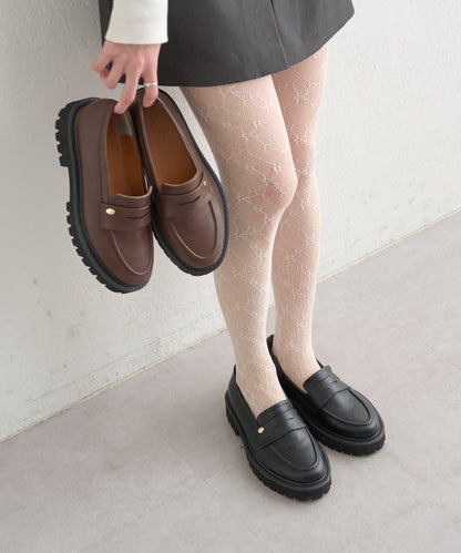 帶吊墜厚底樂福鞋