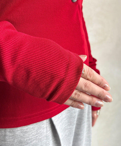 亨利領羅紋針織衫