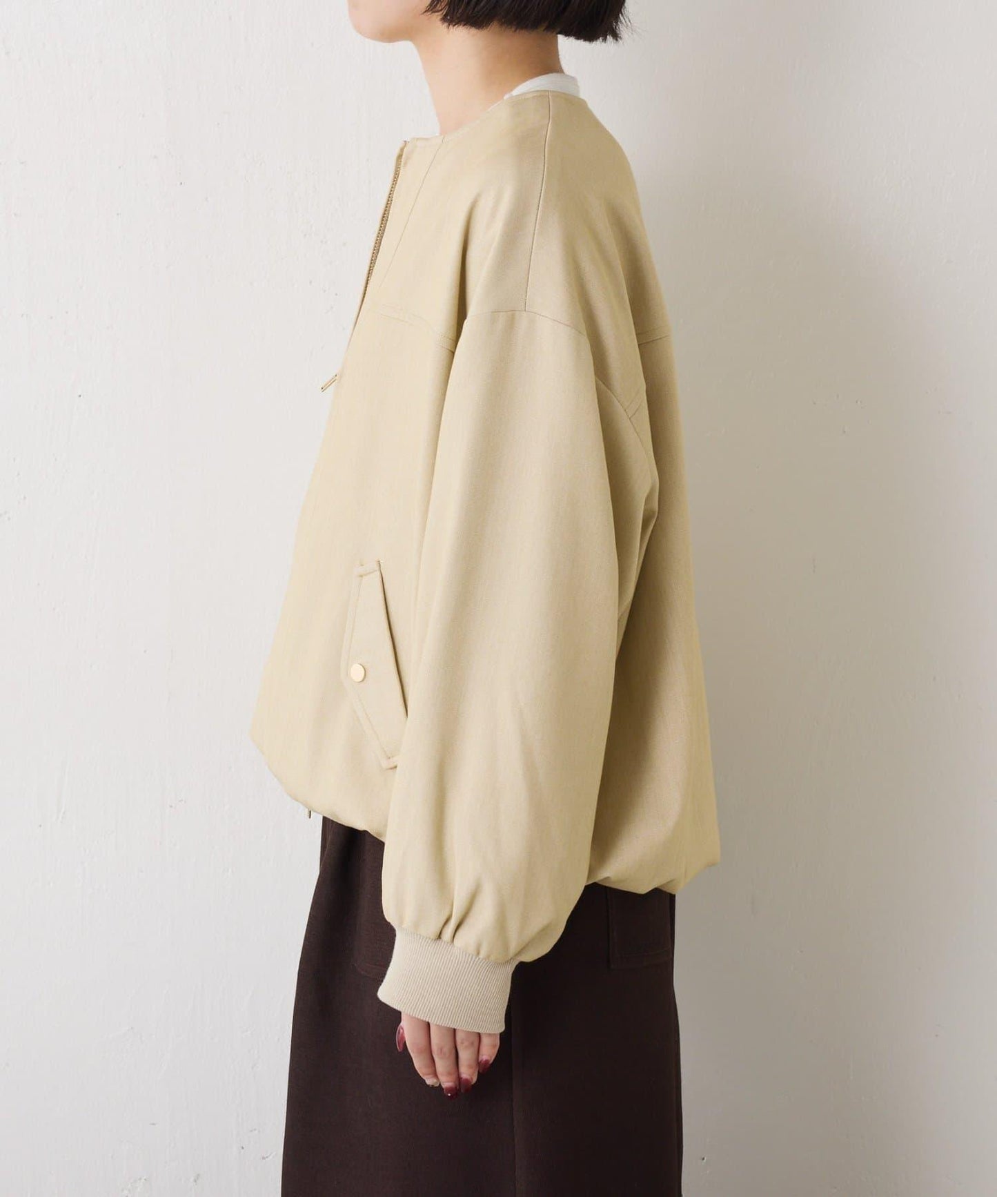 下襬抽繩短夾克