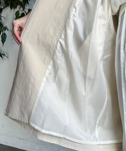 袖口羅紋輕薄大衣