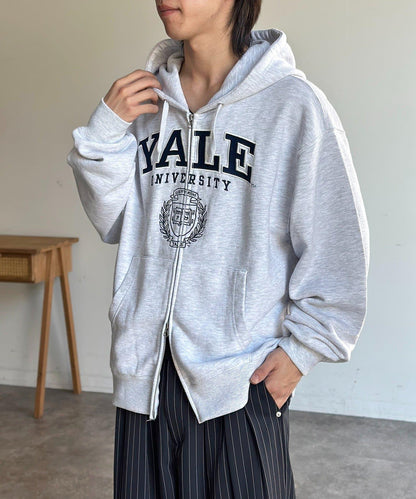 YALE拉鍊連帽衛衣