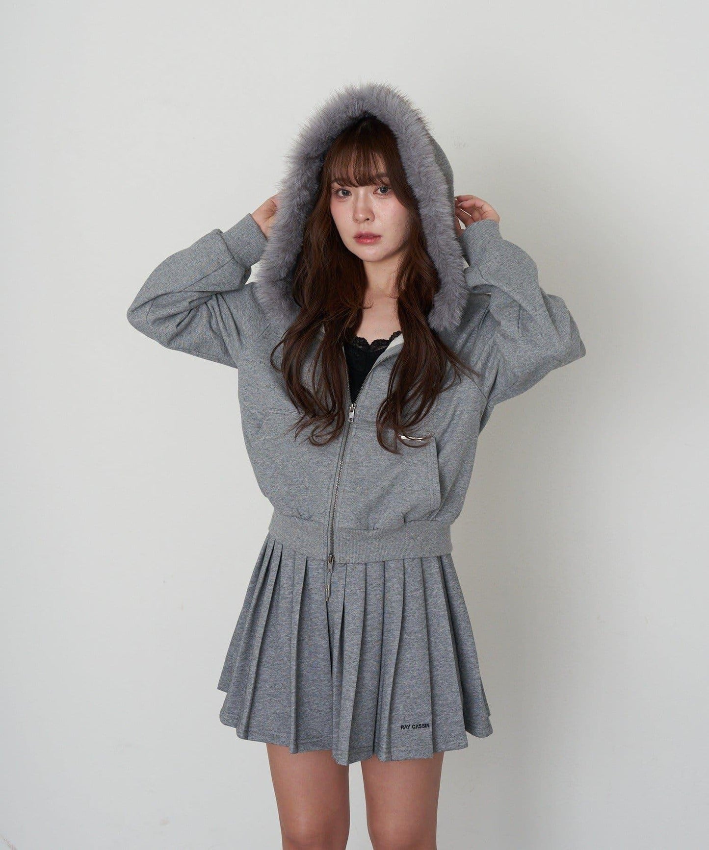 【RAY CASSIN】衛衣百褶迷你裙