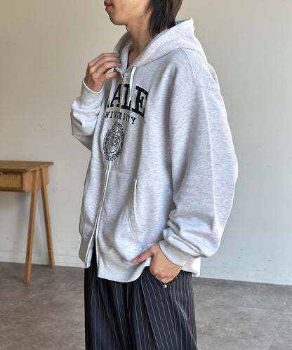 YALE拉鍊連帽衛衣