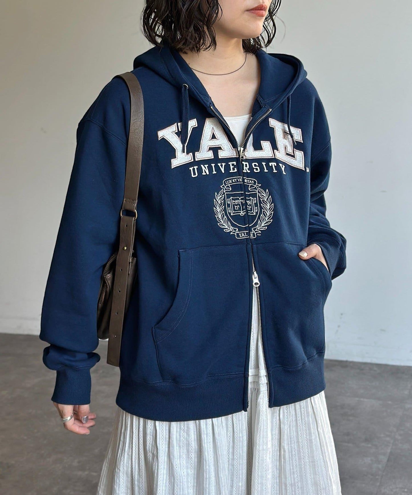 YALE拉鍊連帽衛衣