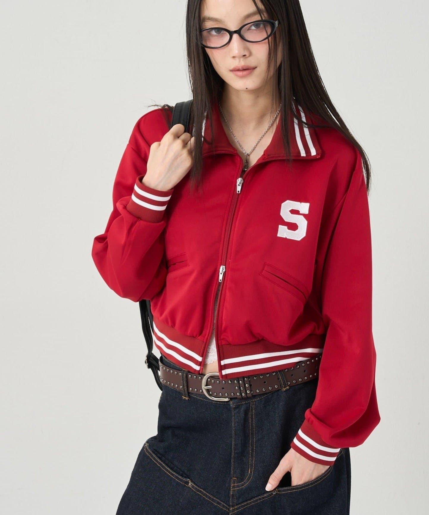 S字Logo 短版設計 運動夾克