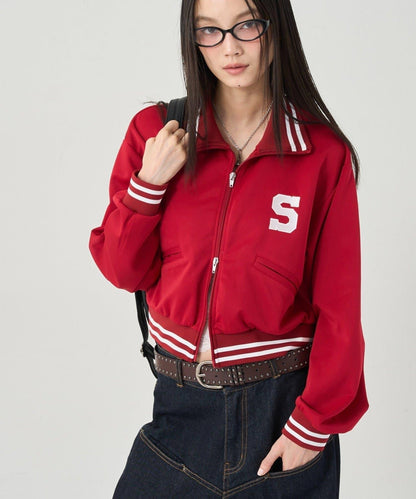 S字Logo 短版設計 運動夾克