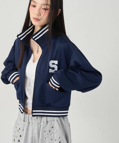 S字Logo 短版設計 運動夾克