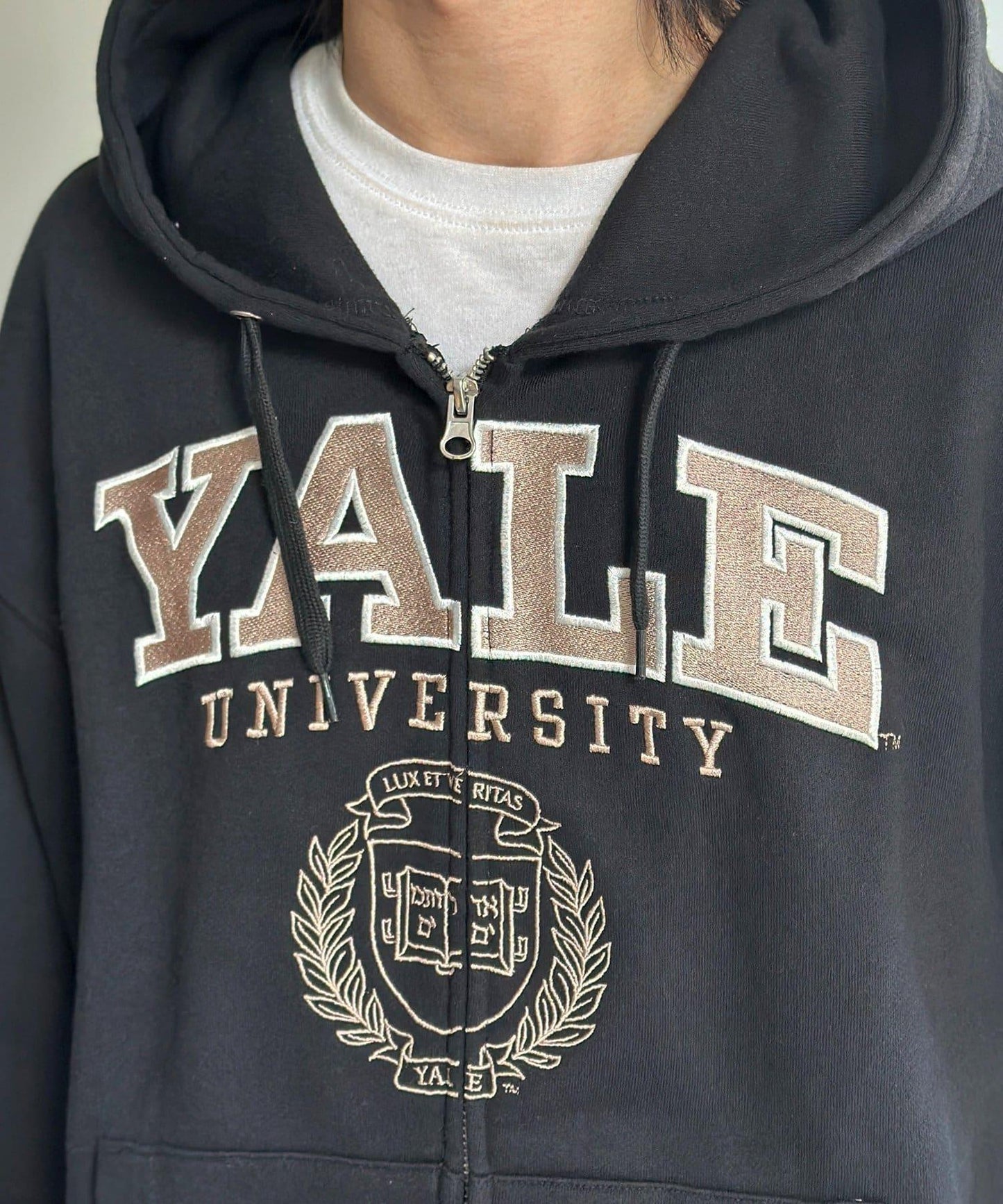 YALE拉鍊連帽衛衣