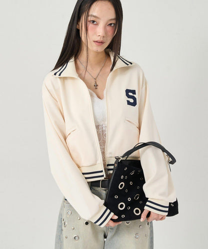 S字Logo 短版設計 運動夾克