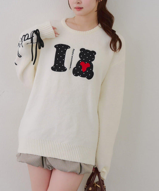 ILOVE BEAR針織套頭衫