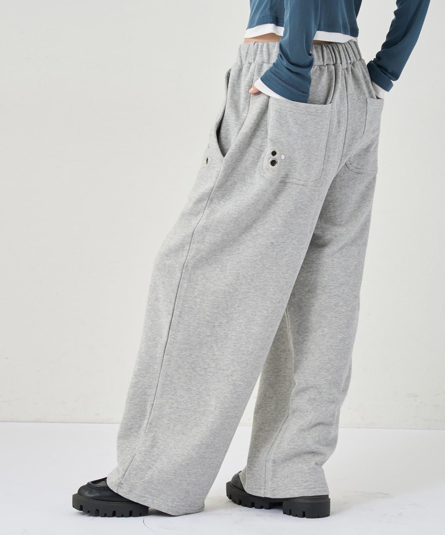 EYELET衛褲/鏤空裝飾休閒褲