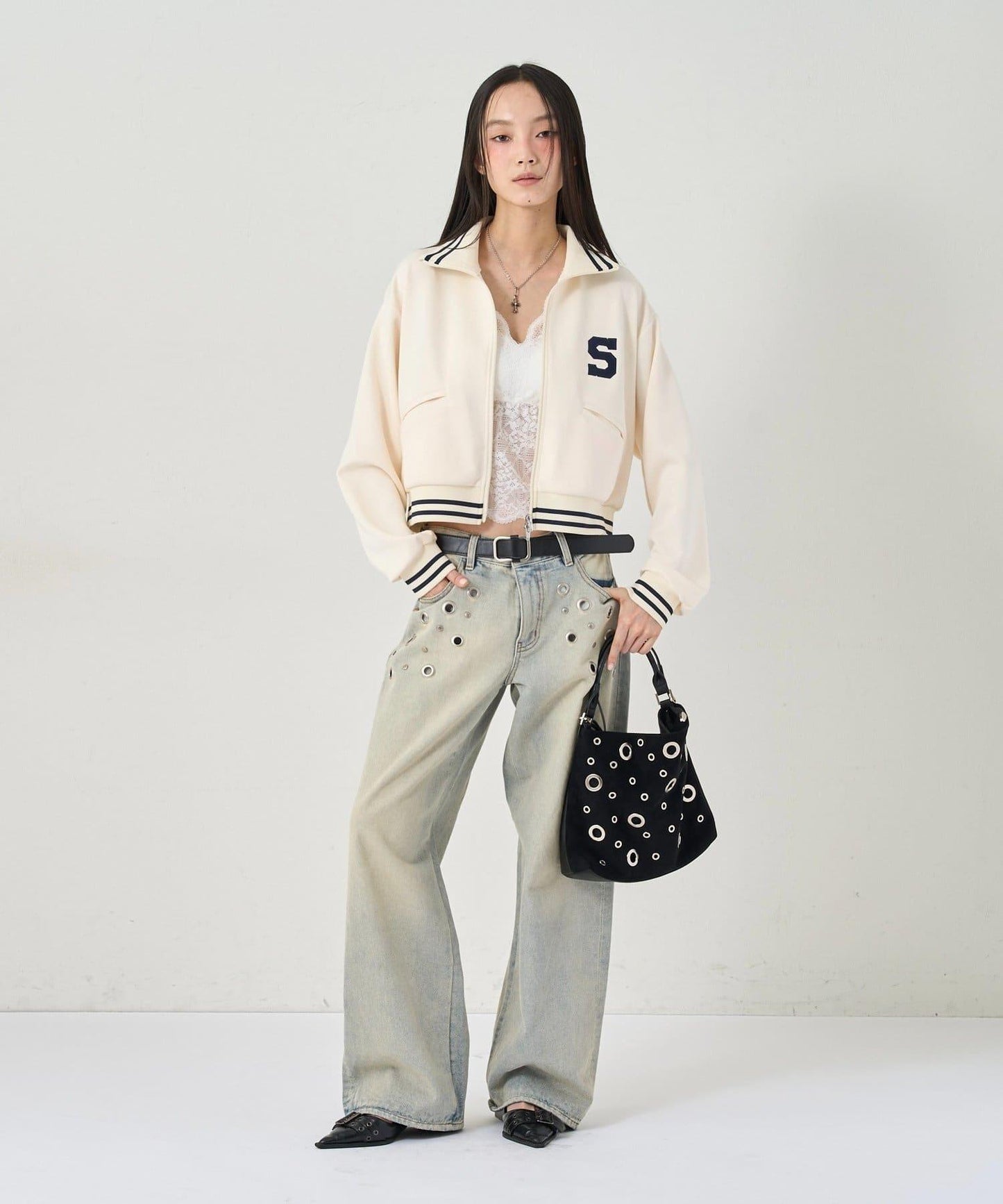 S字Logo 短版設計 運動夾克