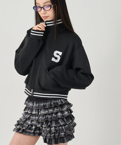 S LOGO緊湊型立領針織衫