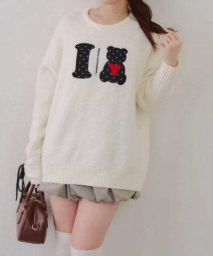 ILOVE BEAR針織套頭衫