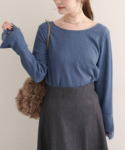 蕾絲拼接針織衫