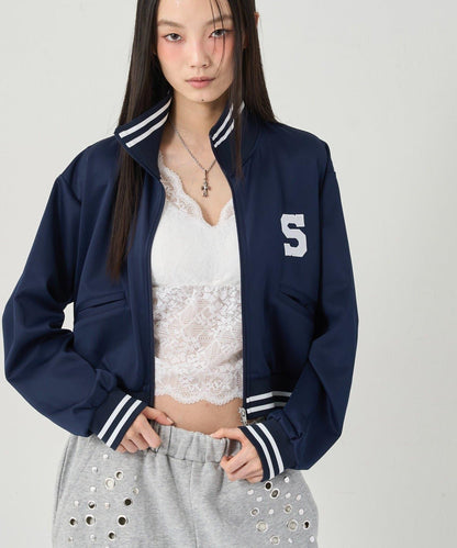 S字Logo 短版設計 運動夾克