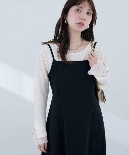 蕾絲拼接針織衫