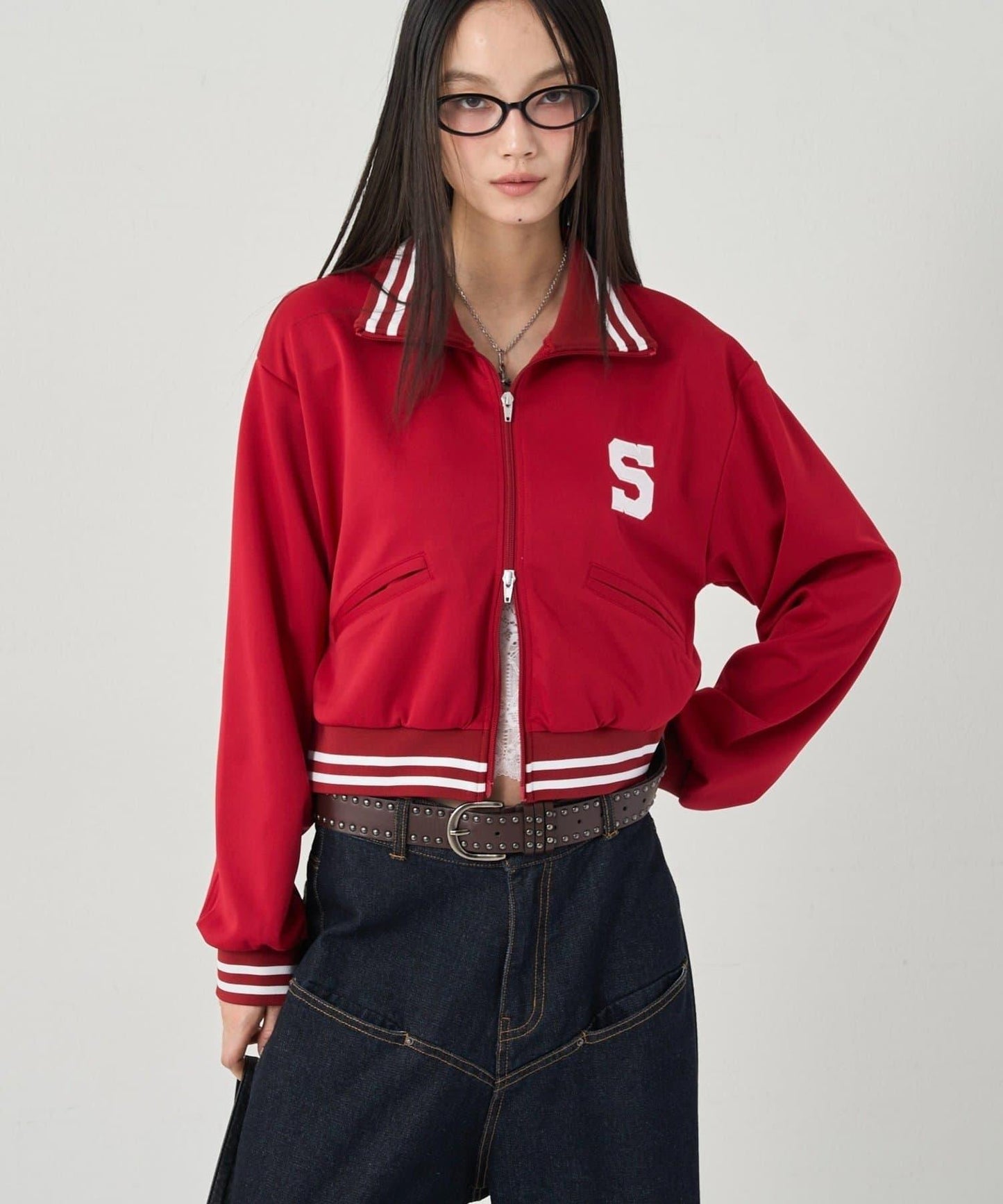 S字Logo 短版設計 運動夾克