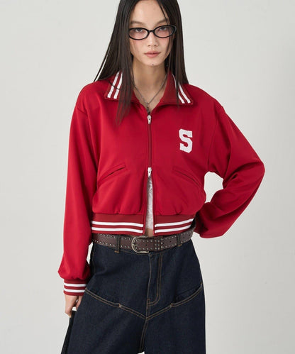 S字Logo 短版設計 運動夾克