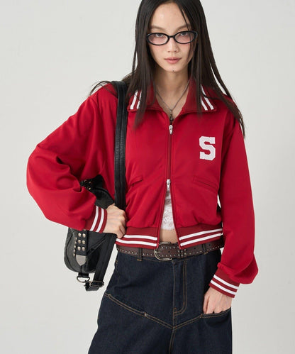 S字Logo 短版設計 運動夾克